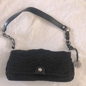 The Sak Black Crochet Handbag Purse
